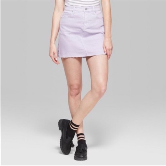 Wild Fable lavender jean mini skirt - Picture 1 of 6